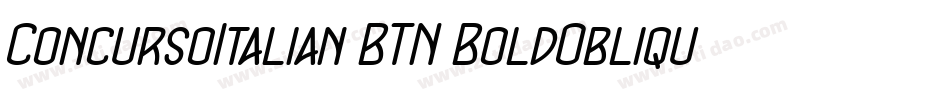 ConcursoItalian BTN BoldOblique字体转换